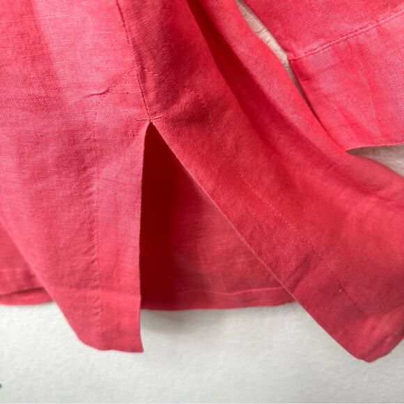 NEW  J.Jill 100% Linen Tunic  Light Papaya  Size 1X - Picture 11 of 14